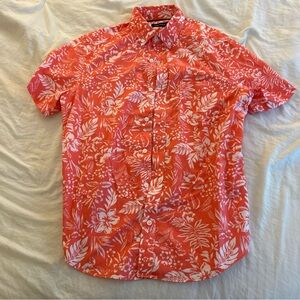 Nautica Orange Floral Men's Casual Shirt